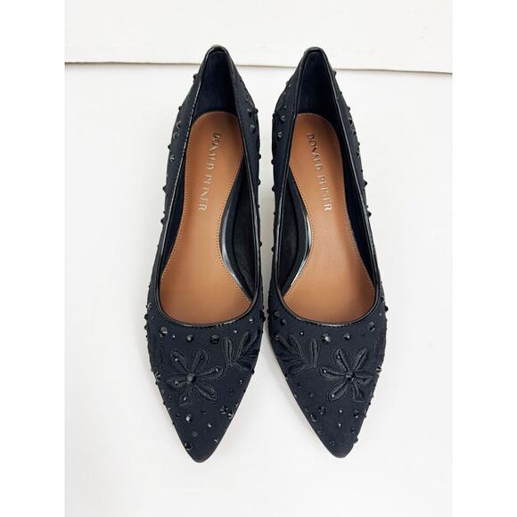 NWB DONALD PLINER BEADED SUZETTE BLOCK HEEL 8 - Picture 6 of 7